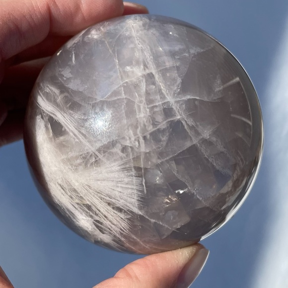 Blue Rose Quartz Sphere - Picture 14 of 16